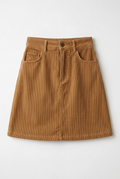 Corduroy A-Line Mini Skirt