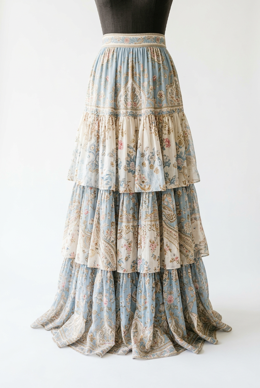 Tiered Maxi Skirt